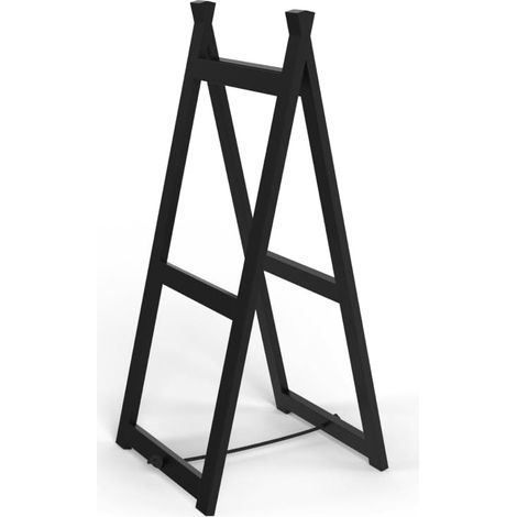 Échelle étagère en bois teinté noir 88cm (1/3)