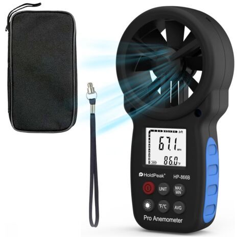QORVA-Anémomètre Portable, Anémomètre Numérique Haute Précision, Mesure la Vitesse du Vent, la Température, pour VMC, Extérieur, Drones (1/5)