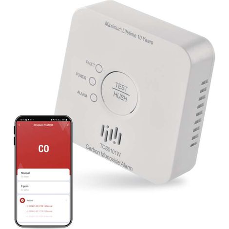 EMOS GoSmart - Smart Home CO-Melder - WiFi, optischer und 85dB Alarm, batteriebetrieben, Wandmontage, 10 Jahre Lebensdauer, inkl. Batterie , P56400S (1/5)