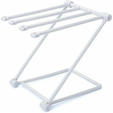 Porte-Serviette sur Pied Pliable,Porte-Serviettes Salle de Bains avec Conception à 4 Barres Convient pour la Chambre à Coucher, la Salle de Bain, la Cuisine ou Tout Autre Endroit Souhaité,(gris (1/4)