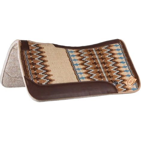 taglia unica, Blu e Beige: Sottosella western navajo sagomato con garrese semiaperto