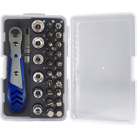 Tournevis À Douille À Cliquet - Embouts Torx Hexagonaux T10 À T40 - Pour Réparations Électroménager Et Véhicules - 28 Pièces (1/5)