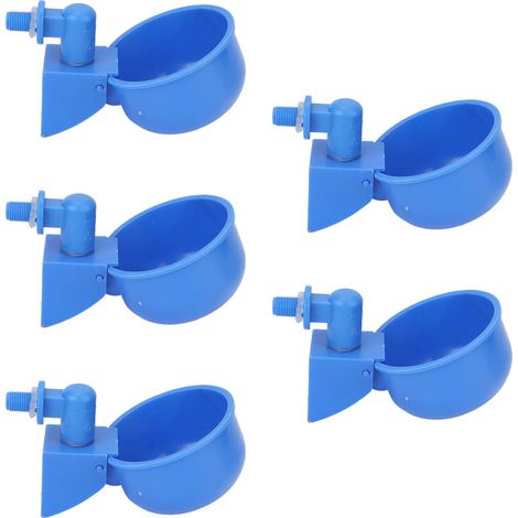 Kit de 5 abreuvoirs automatiques en plastique PP pour volailles et pigeons, filetage mâle G1/8. (1/5)