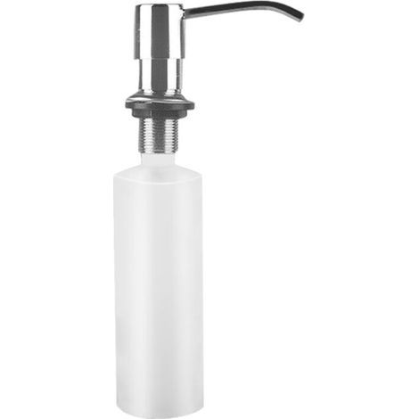 Dispensador de jabón de 300 ml para montaje bajo encimera en cocina y baño, bomba manual, botella de jabón líquido, fácil instalación. (1/5)