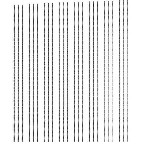 Lot de 10 lames de scie à chantourner avec dents en spirale pour métal, bois, plastique, sciage, coupe du bois, fabrication de bijoux, travail des métaux, artisanat, 130 mm (1, 2, 4, 5, 6) (1/4)