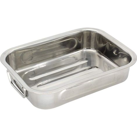 Karl Krüger 15025 - Teglia rettangolare, in acciaio inox, 25 x 18 x 6 cm