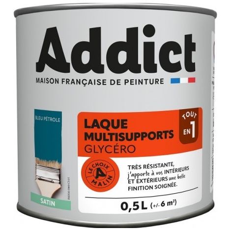 Pintura esmalte alquídico satinado 0,5 litros azul - Addict