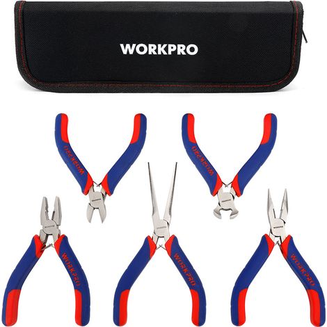 Set de alicates Workpro Miniatura 5 Piezas
