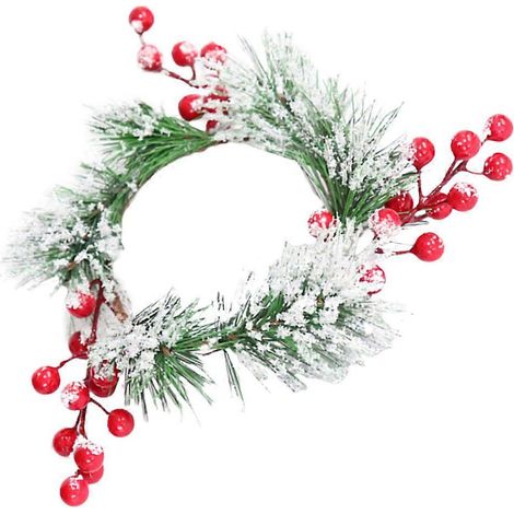 Anneaux pour bougies de Noël, couronnes de bougies pour les fêtes, 2 pièces, décoration de table de Noël (1/5)