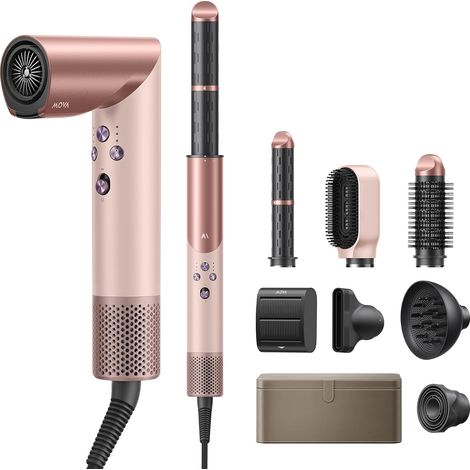 Multi-Styler 7-en-1 Sèche-cheveux styler intelligent pour boucler, lisser, donner du volume, séchage rapide, soin des cheveux, coffret cadeau complet avec boîte de rangement. (1/5)