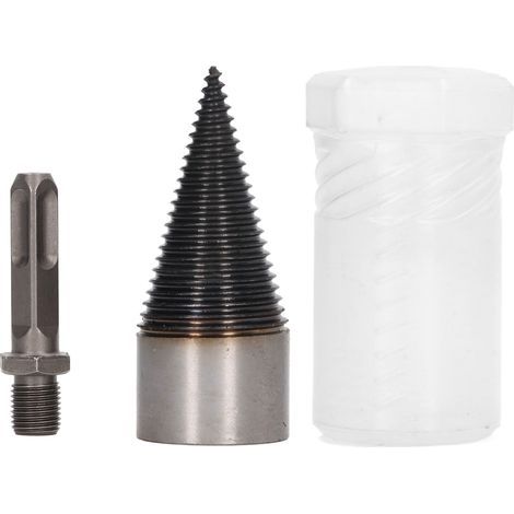 Foret séparateur de bois en acier au carbone, haute dureté, amovible, résistant à l'usure, foret à bois de chauffage avec tige carrée 42mm/1,65 pouces (1/5)