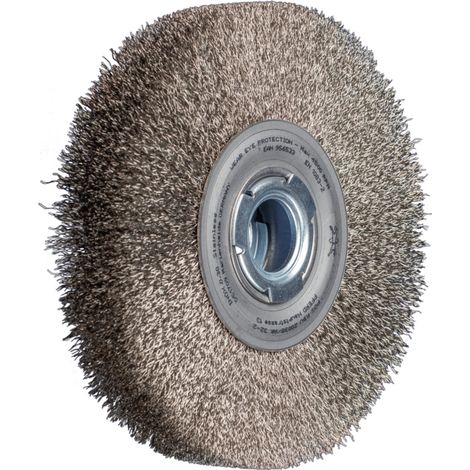 PFERD TOOLS POS Rundbürste breit ungezopft RBU Ø200x38xvariable Bohrung Edelstahl-Draht-Ø0,30 Schleifbock (1/3)