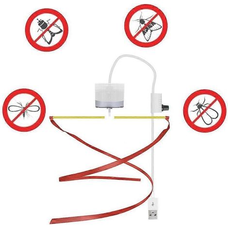 Fliegenabweisender Deckenventilator mit Ein-/Ausschalter, 327 cm langem USB-Stromkabel, einflügeliges Modell. (1/5)