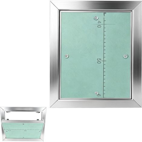 Trappe de Visite 20x25cm Aluminium, Trappe de Révision pour Placo 12,5mm, Porte d'entretien Invisible À Pression pour Plafond et Mur, pour Cloisons Sèches et Locaux Humides (1/5)