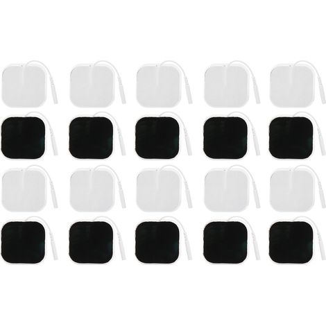 20 électrodes TENS de 5 x 5 cm par sachet pour appareil de massage TENS et de physiothérapie. (1/5)