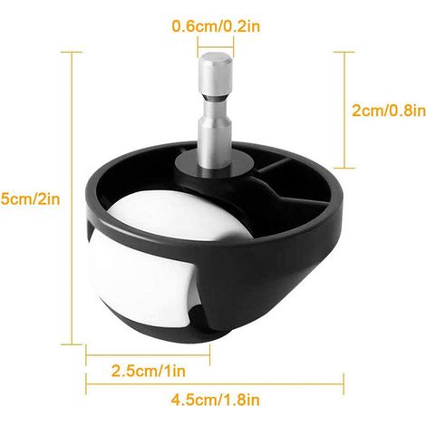 2 confezioni di ruote anteriori potenziate con viti adatte per iRobot Roomba Sweeping Robot Accessori Ruota guida Ruota universale Ruota anteriore universale per tutte le serie