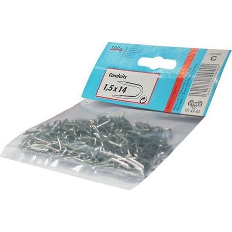 Conduit Acier Zingué 1,5x14 Sachet 100 Gr - Vynex (1/3)