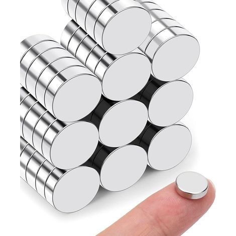 Aimants néodyme 8x3 mm pour loisirs créatifs, bricolage scientifique, aimants ronds pour réfrigérateur, tableaux blancs de bureau, aimants puissants et résistants pour la cuisine (1/5)