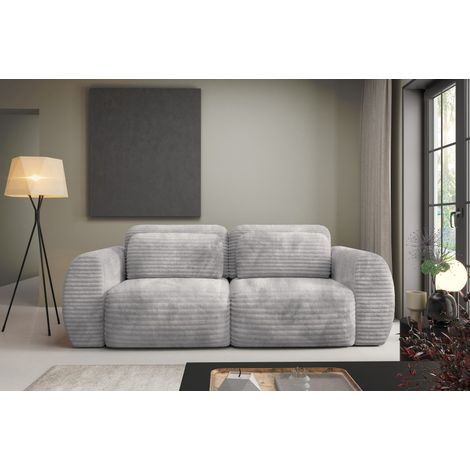 Canapé Convertible 3 Places CLADIA Gris Clair