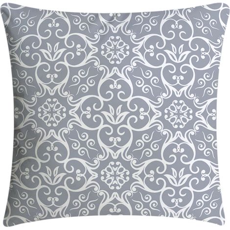 Housse De Coussin Carrée Gris Argenté 45x45cm Pour Salon Et Chambre À Coucher - 1 Pièce (1/5)