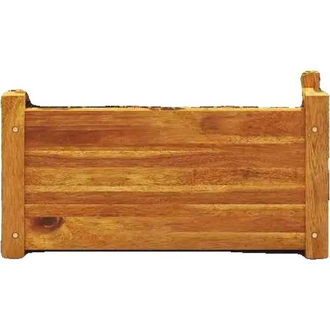 Huerto elevado de madera de acacia, 50 x 25 x 25 cm, resistente a la intemperie, apto para patios, ideal para diversas plantas. (1/5)