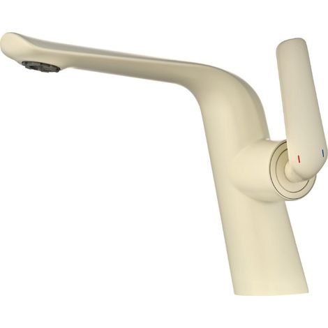 Mitigeur pour vasque - laiton - blanc - eau chaude/froide (1/4)