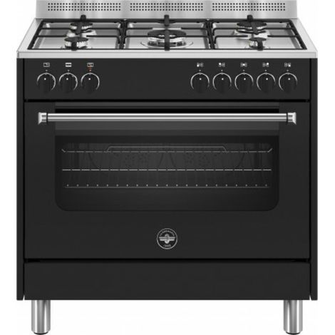 Bertazzoni La Germania Americana AMN965ENEV24. Tipo di prodotto: Cucina, Colore del prodotto: Nero, Tipo di controllo: Manopola. Tipo di piano cottura: Gas, Numero totale di fuochi:... - AMN965ENEV/24 (1/3)