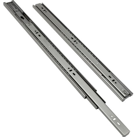 Randaco Guías para cajones Guías resistentes de cierre suave de extensión completa Guías de 45 mm y 400 mm 10 piezas