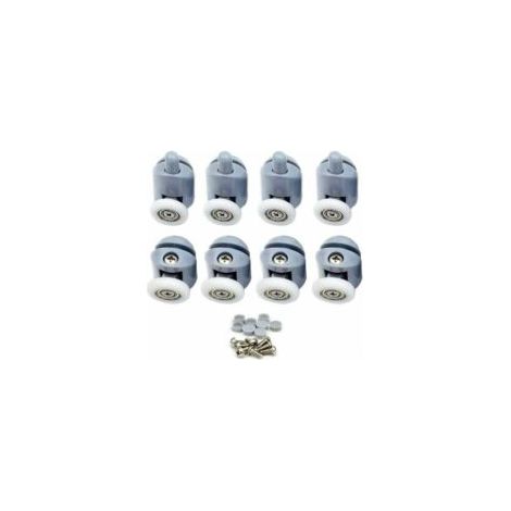 Rulli per porte doccia - set di 8 rulli per porte doccia scorrevoli, diametro 25 mm. - Crezuo (1/4)