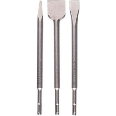 Accessories 3 pièces it de burins SDS plus (pour le béton et la maçonnerie, accessoires pour marteau burineur) Argent (1/4)