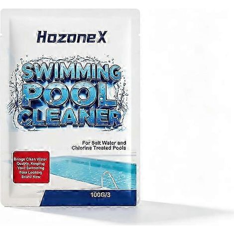 Traitement choc effervescent pour piscines, clarifie l'eau trouble des systèmes au sel/chlore, 100 g (1/5)