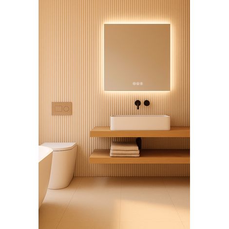 Espejo De Baño Calma Connect 100X80, APP, Antivaho y Bluetooth (1/5)