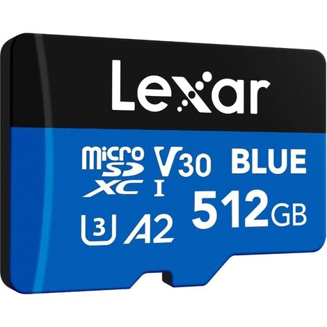 Blue Carte Micro SD 512Go, jusqu'à 160 Mo/s, Carte microSDXC UHS-I (1/5)