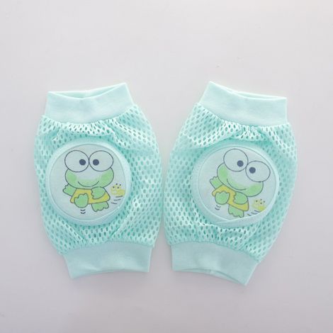 Genouillères en maille respirante pour enfants et bébés – Motif grenouille verte (adaptées au quatre-pattes, à l'apprentissage de la marche et aux jeux actifs) (1/3)