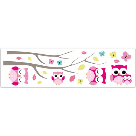 Sticker enfant à motifs chouette (1/2)