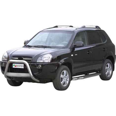 Pare-buffle Avant pour Hyundai Tucson 2004-2009 63 mm en Acier Gris (1/5)