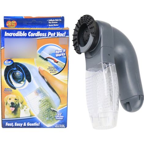 Aspirateur électrique pour poils d'animaux avec masseur, brosse de dépoussiérage et bac à litière - AquaForge (1/3)