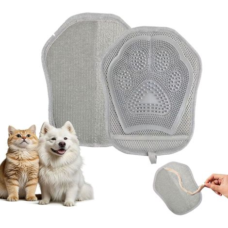 Guanti per rimuovere l'elettricità statica dagli animali domestici - guanti per accarezzare i gatti - rimozione del pelo morto - pettini per cani e gatti - spazzole - doppie (1/4)