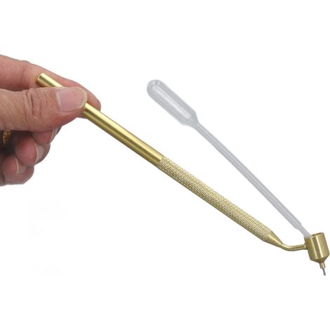 Stylo à peinture à trait fin, applicateur de peinture de détail pour réparation de rayures sur éclats de roche avec compte-goutte (1/5)