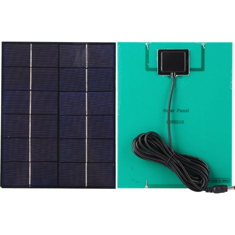 Panneau solaire portable en silicium polycristallin 5,5 W 6 V avec port CC pour chargeur de batterie DIY (1/5)