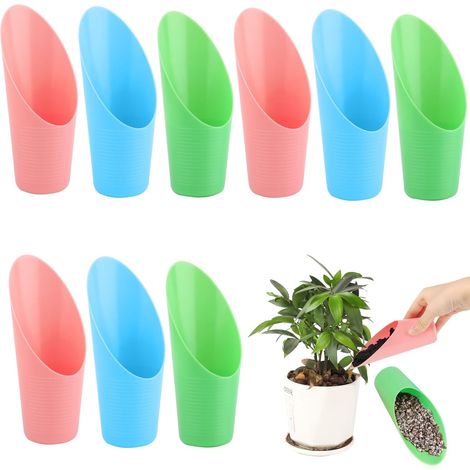 Lot de 9 pelles de sol en plastique pour bonsaï, rempotage de succulentes et plantes d'intérieur. (1/5)