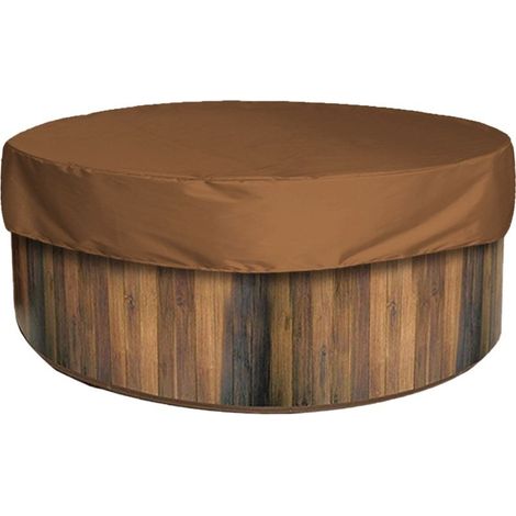 Couverture de piscine ronde 215 cm – Protection UV – Imperméable avec placage argenté – Résistante aux intempéries – Pour spa extérieur (1/4)