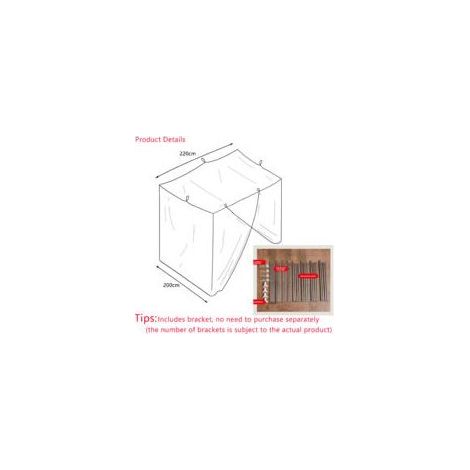 Moskitonetz fürs Bett, seitlich zu öffnendes Moskitonetz, universelles Moskitonetz, 2,0 m x 2,2 m (inkl. Bettgestell) (1/5)