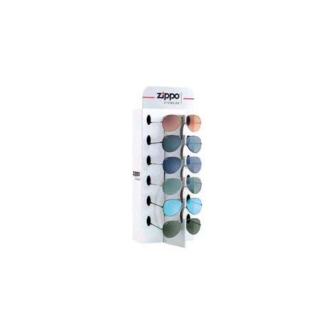 ESPOSITORE OCCHIALE DA SOLE POLICARBONATO PZ.6+3- - cm.18x21x49h. - OBP-36B - ZIPPO
