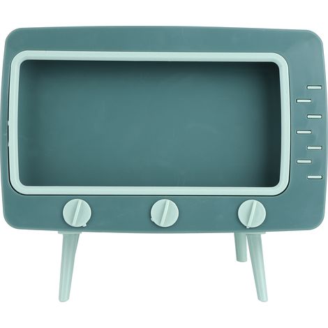 Égouttoir à mouchoirs rétro en forme de TV, distributeur de papier pour bureau, avec support pour téléphone portable.