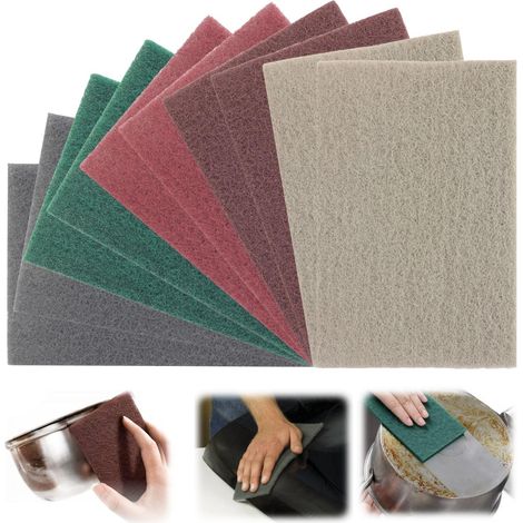 Pack of 10 abrasive sheets for metal - Polar abrasive - 150 x 230 mm - Grit 3000/1500/1000/800/600 - For wood, stainless steel and metal (1/5)