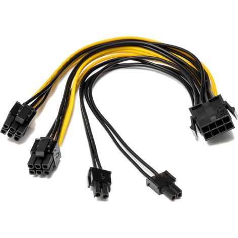 STI Cavo sdoppiatore GPU PCIE da 8 pin Fa doppio 6+2 pin M (8pin) 20cm