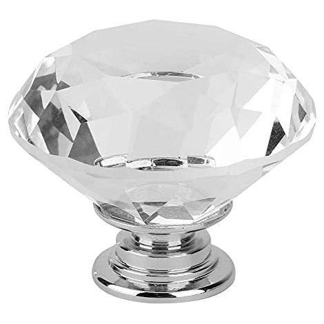 1 pièces de bouton de tiroir en forme de diamant en verre cristal (701 A-40 transparent) (1/5)