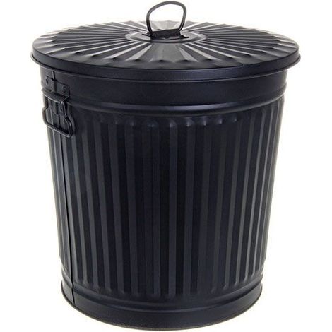 Bidone Contenitore London Met Nero Opaco 35 L Bizzotto - 0152120 (1/3)