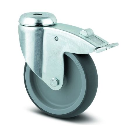Roulette pivotante blocage total - multiusage - fixation oeil - ø75mm - Agila